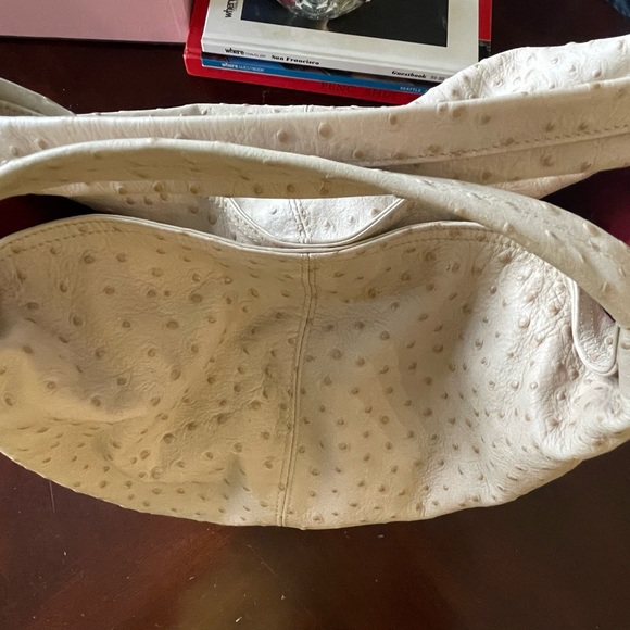 Furla Ostrich 💯 % Leather Hobo Bag - Picture 3 of 11